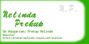 melinda prekup business card